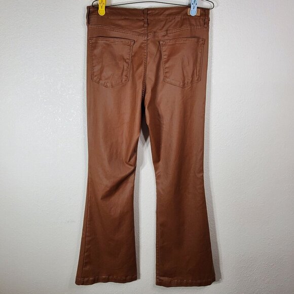Sofía Vergara Jeans Melisa Flare Pants Size 14 Brown Stretchy Viscose Blend - Picture 9 of 12